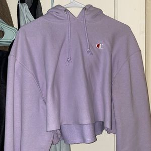 Purple Crop Champion Sweater